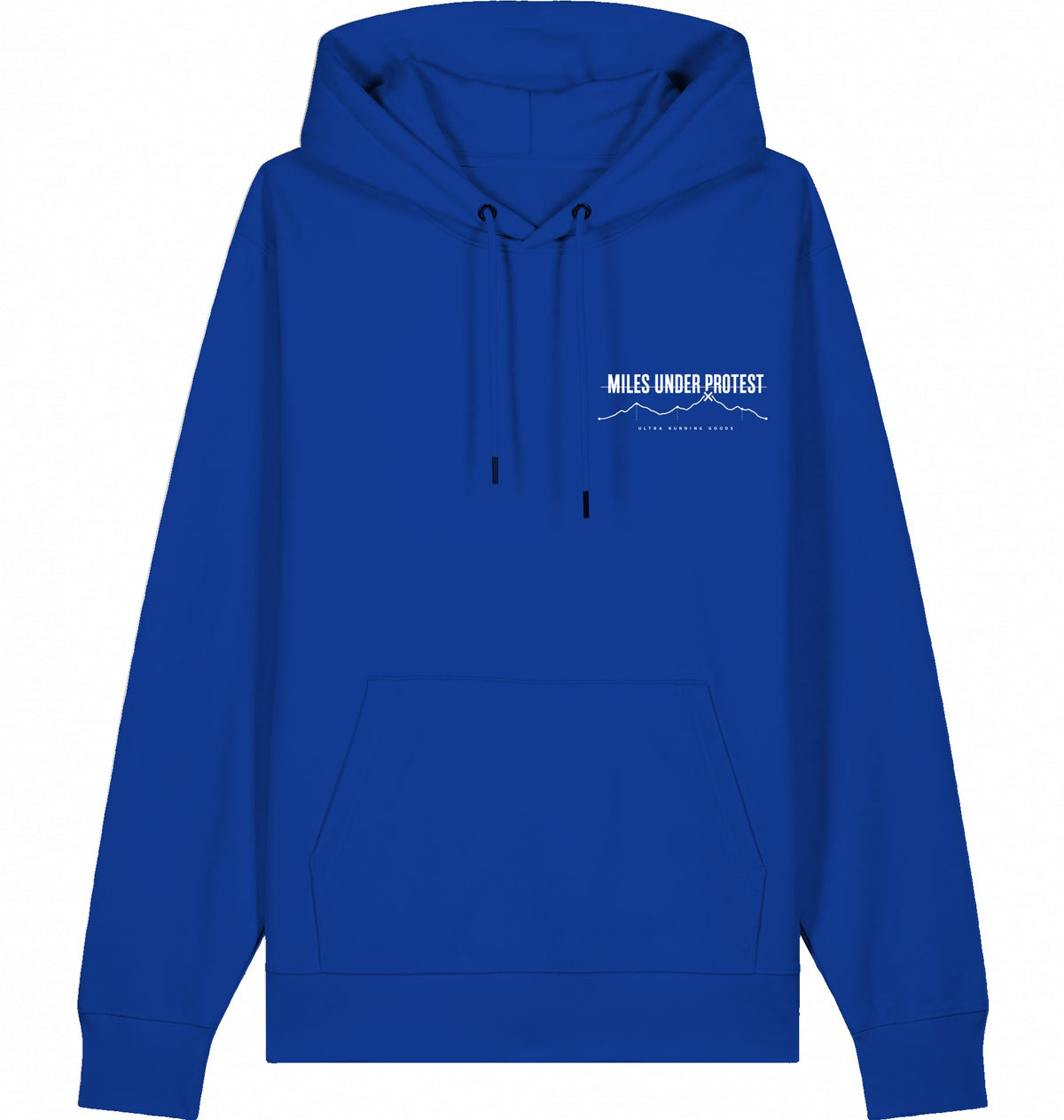 DOGS. COFFEE. RUNNING Hoodie Worker Blue – Produktansicht