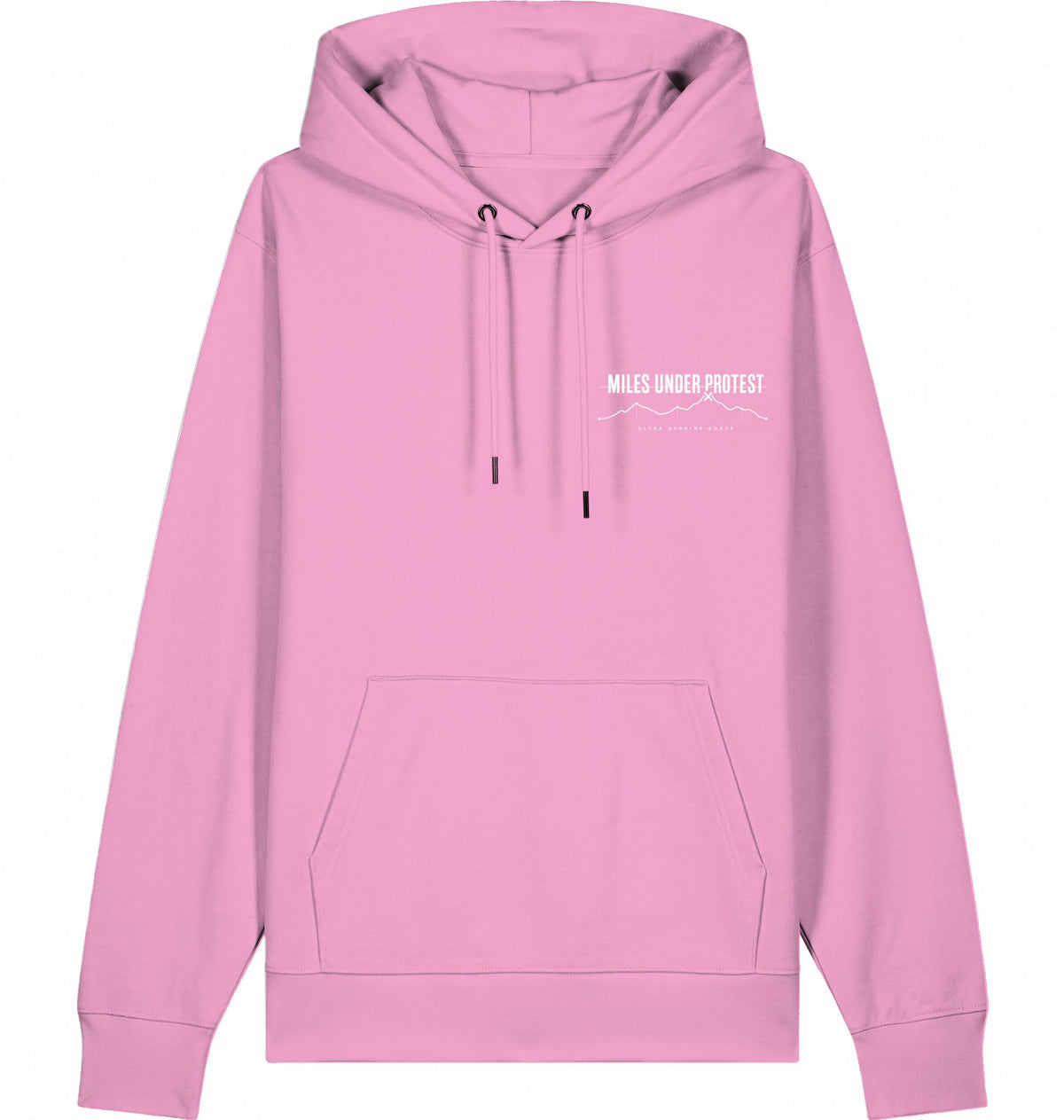 DOGS. COFFEE. RUNNING Hoodie Bubble Pink – Produktansicht